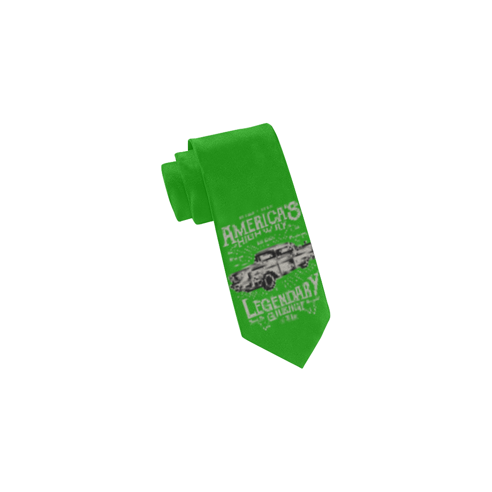 America's  Highway Green Classic Necktie (Two Sides)