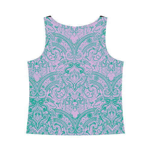 Tropical Violet Paisley All Over Print Tank Top for Women (Model T43)