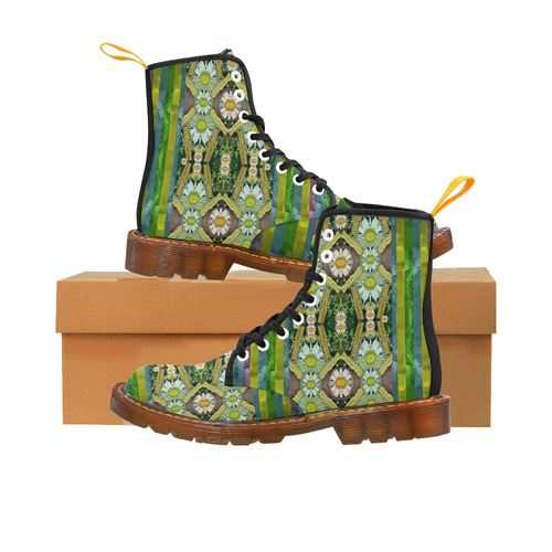 Bread sticks and fantasy flowers in a rainbow Martin Boots For Men Model 1203H