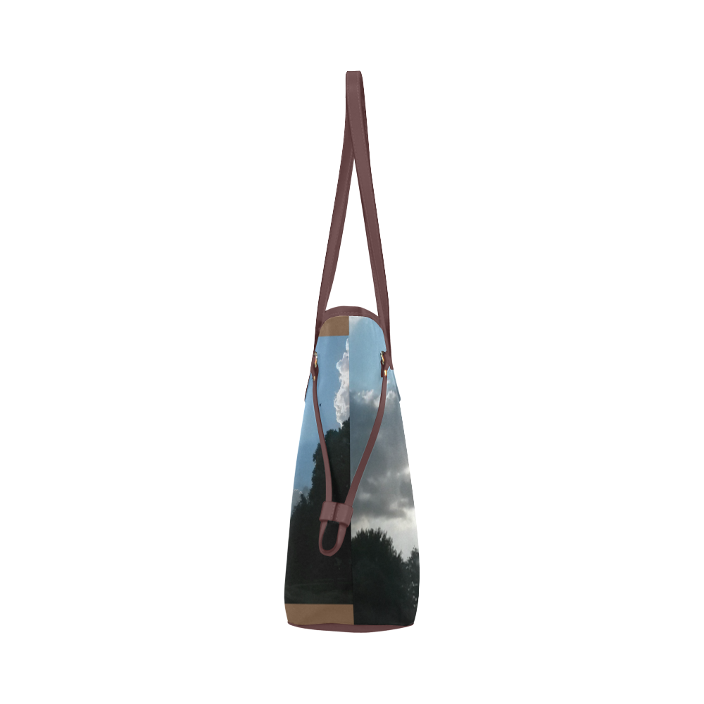 bright sky Clover Canvas Tote Bag (Model 1661)