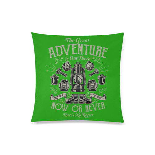 The Great Adventure Green Custom Zippered Pillow Case 20"x20"(Twin Sides)