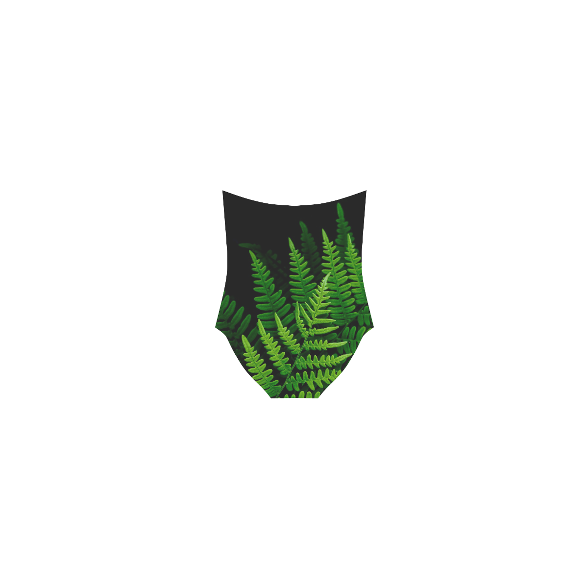 Green Ferns Strap Swimsuit ( Model S05)