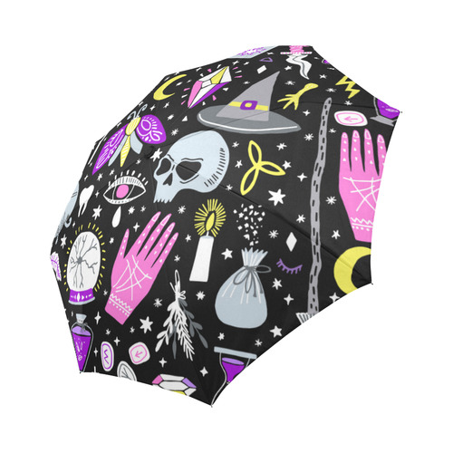 Black Magic Halloween Auto-Foldable Umbrella (Model U04)