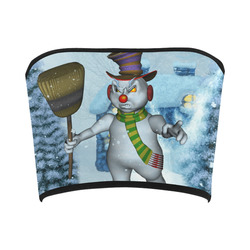 Funny grimly snowman Bandeau Top