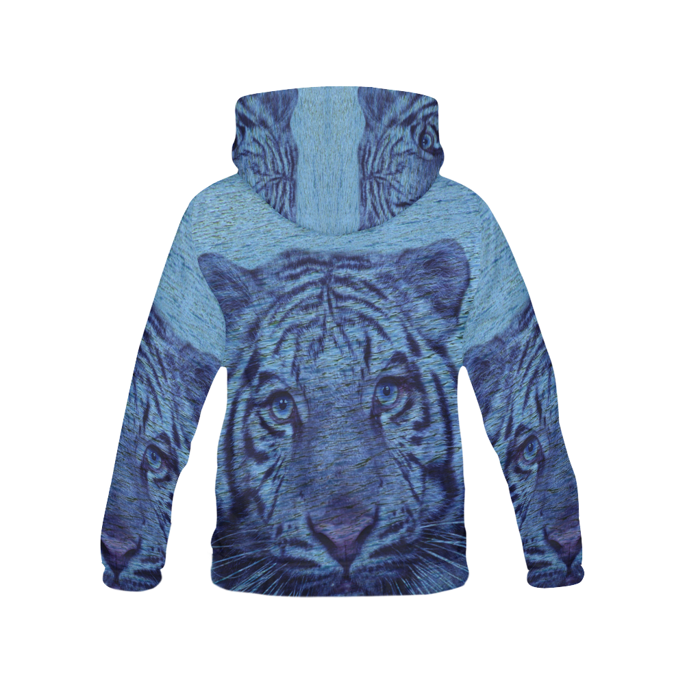 Tiger and Water All Over Print Hoodie for Men (USA Size) (Model H13)