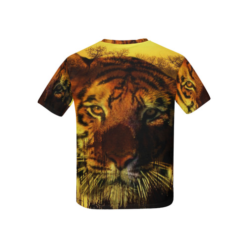 Tiger Face Kids' All Over Print T-shirt (USA Size) (Model T40)