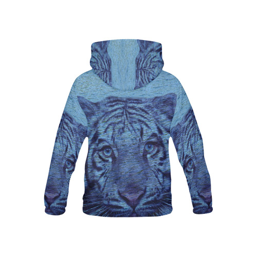 Tiger and Water All Over Print Hoodie for Kid (USA Size) (Model H13)