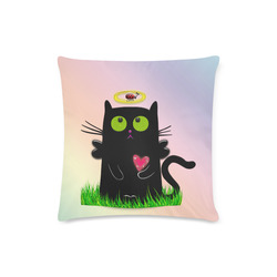 angelic cat and ladybug Custom Zippered Pillow Case 16"x16"(Twin Sides)