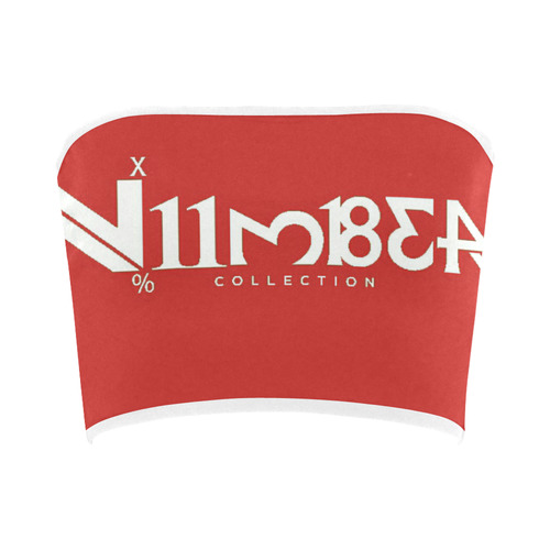 NUMBERS Collection Women 1234567 Logo red/wht Bandeau Top