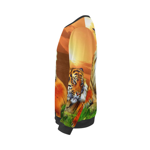 Sumatran Tiger All Over Print Crewneck Sweatshirt for Men (Model H18)
