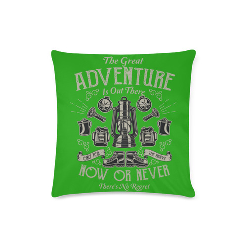 The Great Adventure Green Custom Zippered Pillow Case 16"x16"(Twin Sides)