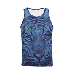 Tiger and Water All Over Print Tank Top for Men (Model T43)