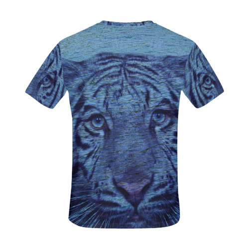 Tiger and Water All Over Print T-Shirt for Men (USA Size) (Model T40)