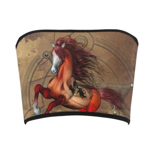 Wonderful horse with skull, red colors Bandeau Top