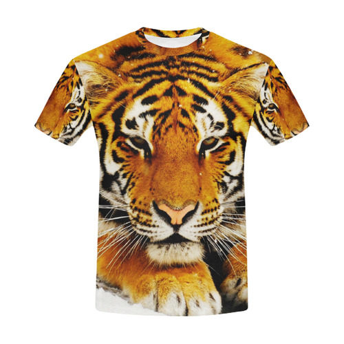 Siberian Tiger All Over Print T-Shirt for Men (USA Size) (Model T40)