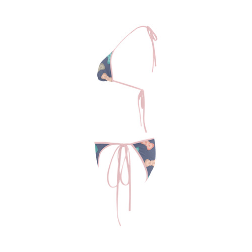 Bows on Indigo Custom Bikini Swimsuit