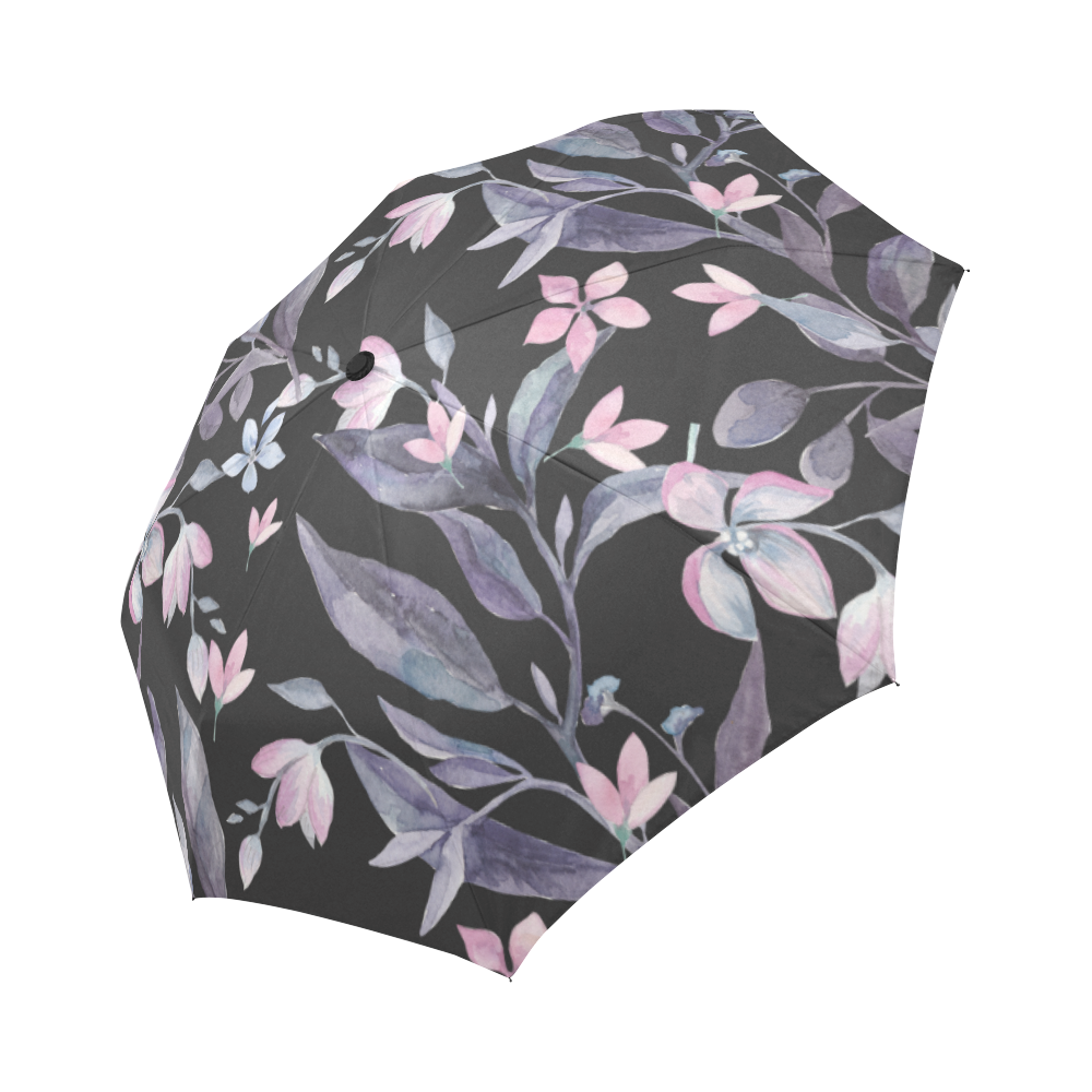 Dark Botanicals Auto-Foldable Umbrella (Model U04)