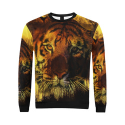 Tiger Face All Over Print Crewneck Sweatshirt for Men (Model H18)