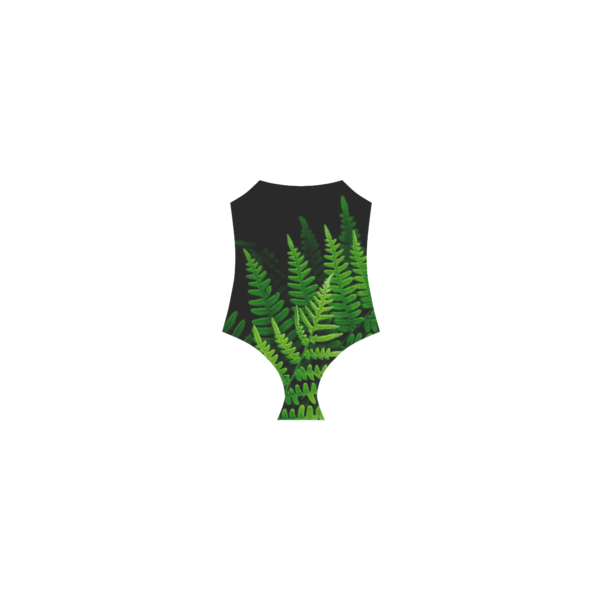 Green Ferns Strap Swimsuit ( Model S05)