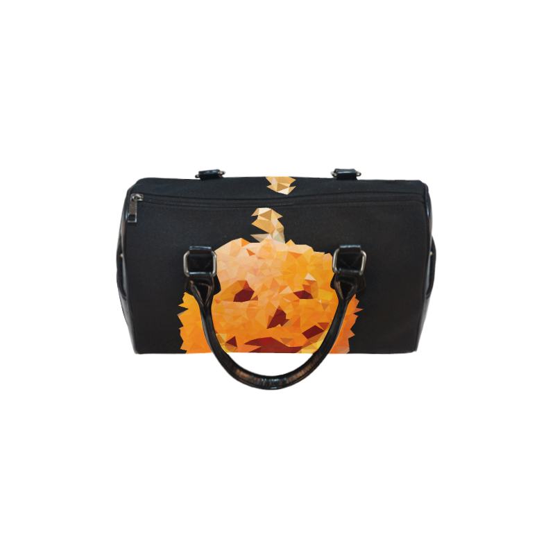 Halloween Pumpkin Low Poly Geometric Boston Handbag (Model 1621)
