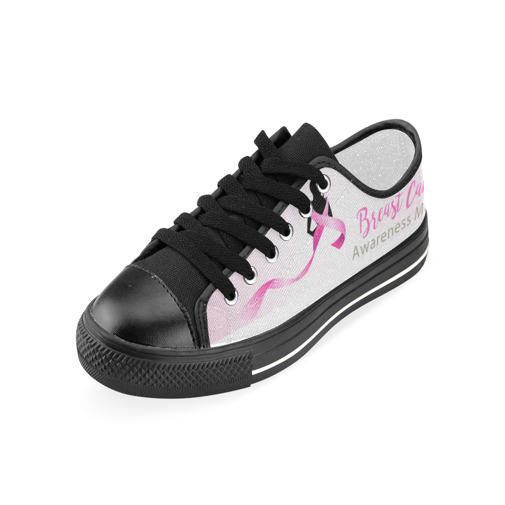 breast cancer Women's Classic Canvas Shoes (Model 018)
