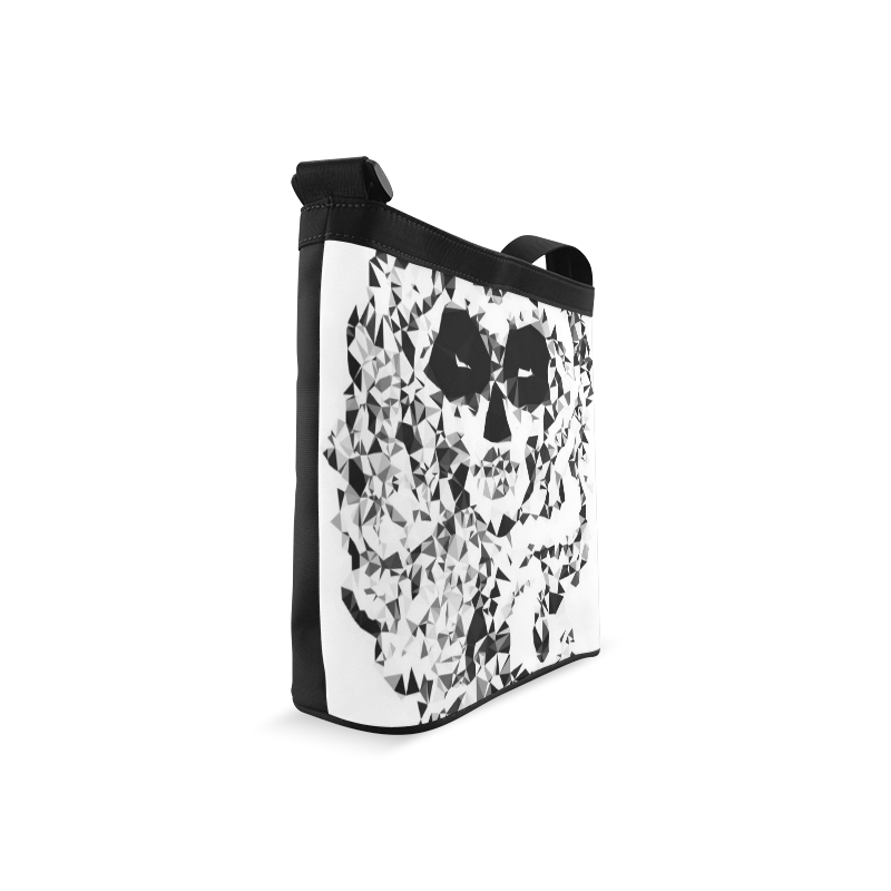 Sugar Skull Black White Low Poly Geometric Crossbody Bags (Model 1613)