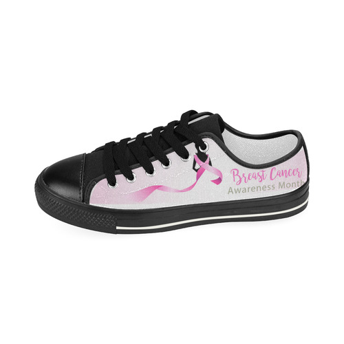 breast cancer Women's Classic Canvas Shoes (Model 018)