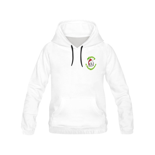 Merry Christmas - white All Over Print Hoodie for Women (USA Size) (Model H13)