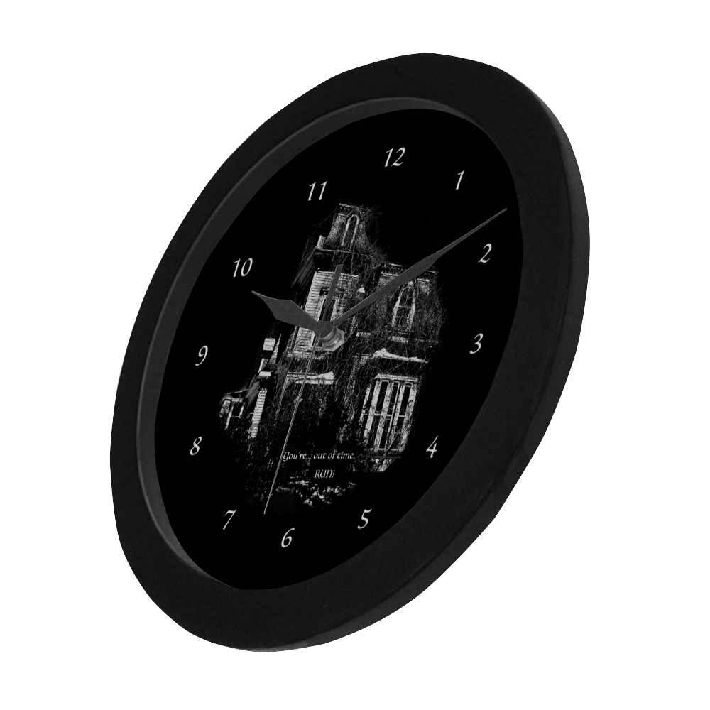 haunted clock Circular Plastic Wall clock