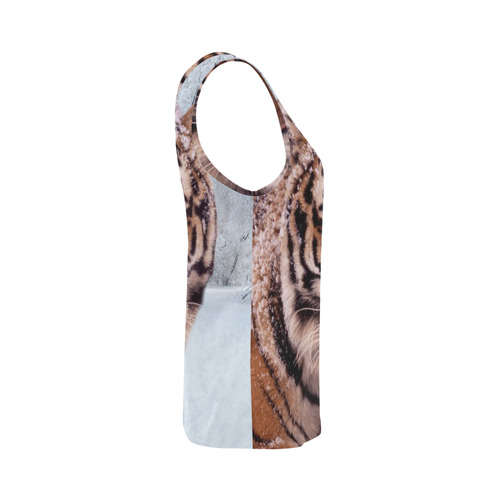 Tiger and Snow All Over Print Tank Top for Women (Model T43)