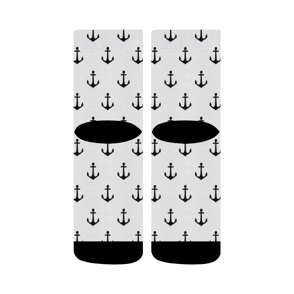 Black Anchors Crew Socks