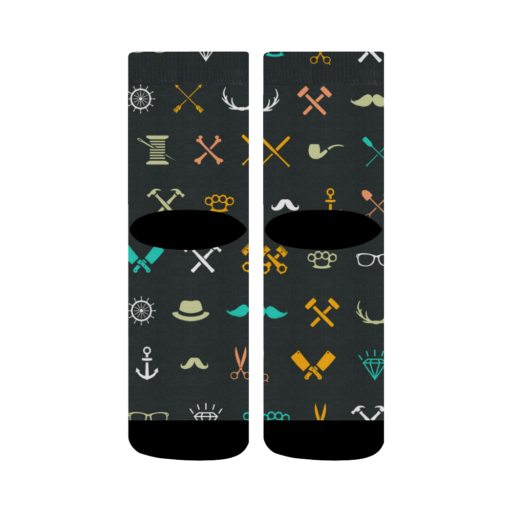 Hipster Icons Crew Socks