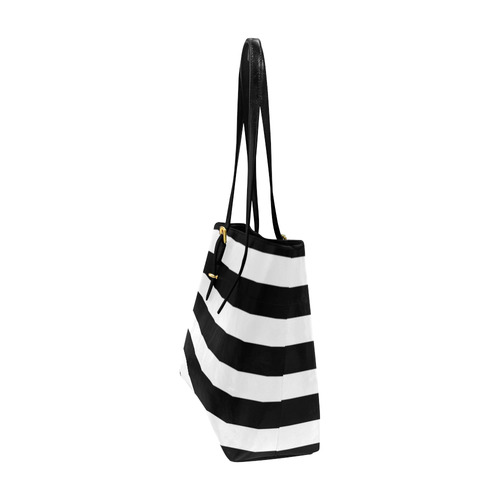Black Stripes Euramerican Tote Bag/Large (Model 1656)