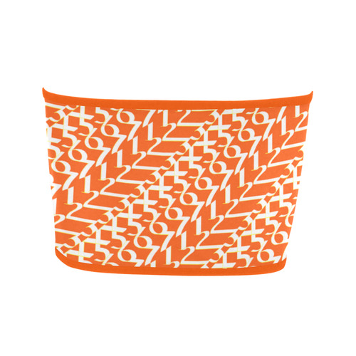 NUMBERS Collection Women 1234567 Logo Bandeau Tangerine/wht Bandeau Top