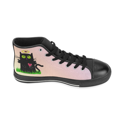 angelic cat and ladybug High Top Canvas Shoes for Kid (Model 017)