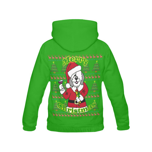 Merry Christmas - green All Over Print Hoodie for Women (USA Size) (Model H13)