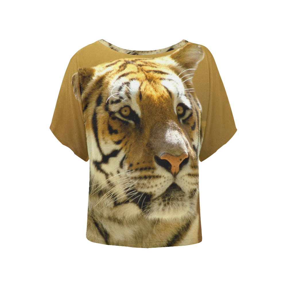 Golden Tiger Women's Batwing-Sleeved Blouse T shirt (Model T44)