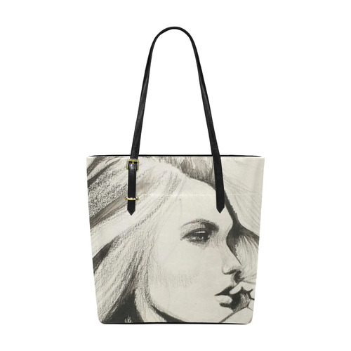 daydreaming in charcoal Euramerican Tote Bag/Small (Model 1655)