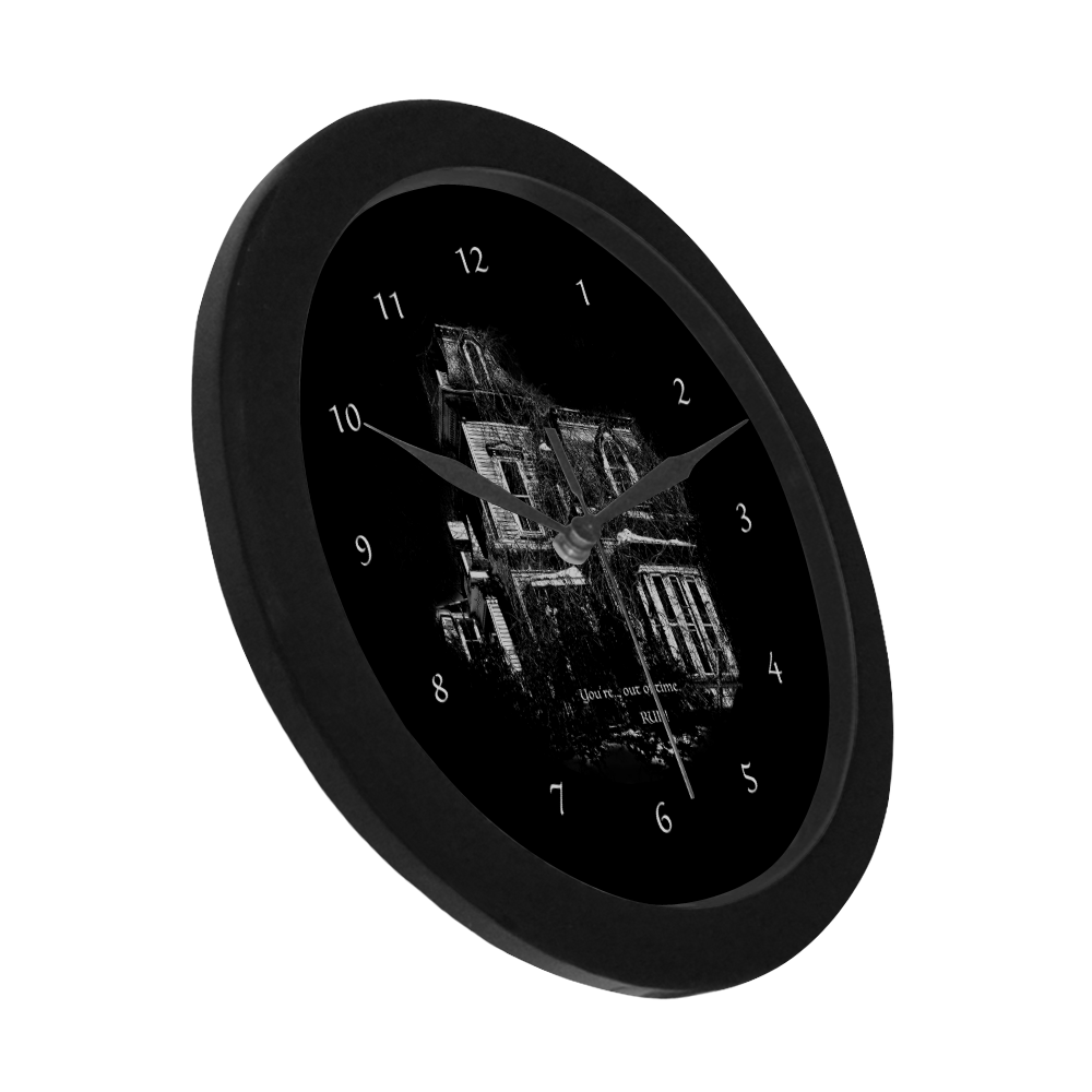 haunted clock Circular Plastic Wall clock