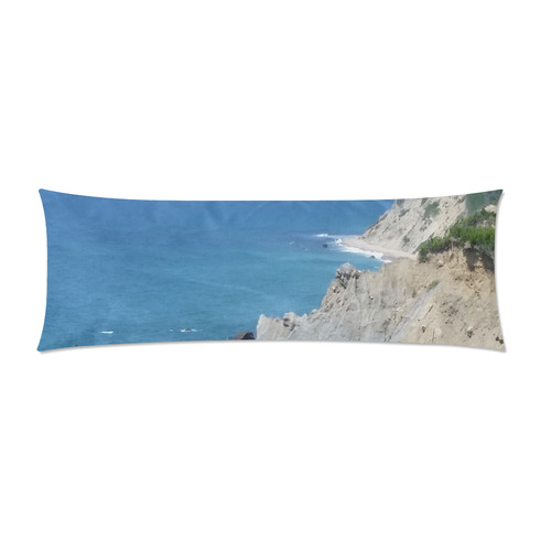 Block Island Bluffs - Block Island, Rhode Island Custom Zippered Pillow Case 21"x60"(Two Sides)