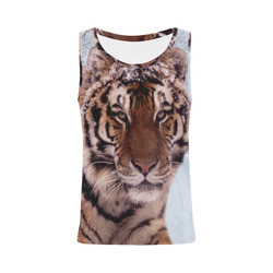 Tiger and Snow All Over Print Tank Top for Women (Model T43)