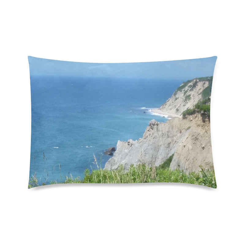 Block Island Bluffs - Block Island, Rhode Island Custom Zippered Pillow Case 20"x30"(Twin Sides)