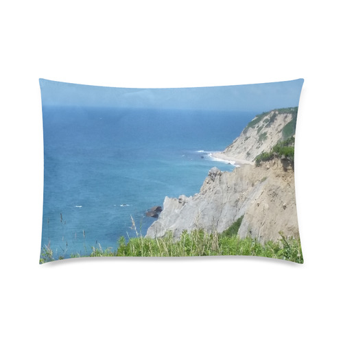 Block Island Bluffs - Block Island, Rhode Island Custom Zippered Pillow Case 20"x30"(Twin Sides)