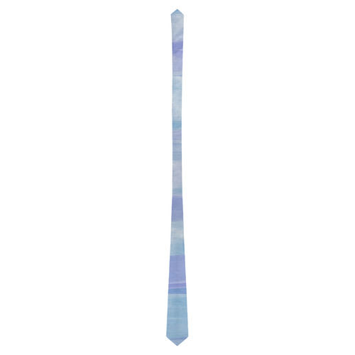 Aqua Blue Paint Strokes Classic Necktie (Two Sides)