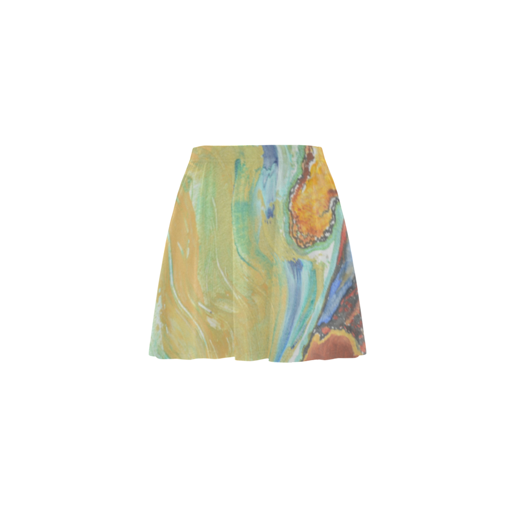 Earth-tree skirt Mini Skating Skirt (Model D36)