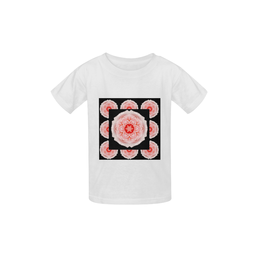 romantic pink rose square kids tshirt Kid's  Classic T-shirt (Model T22)