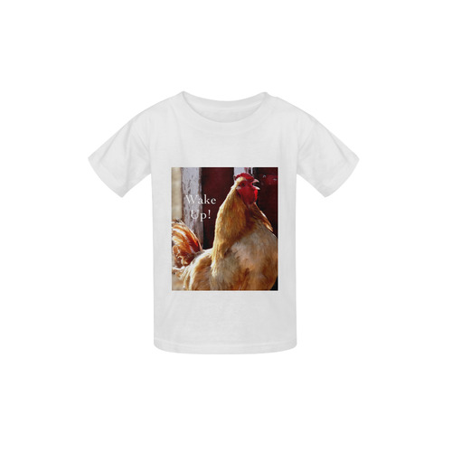 wake up rooster kids shirt Kid's  Classic T-shirt (Model T22)