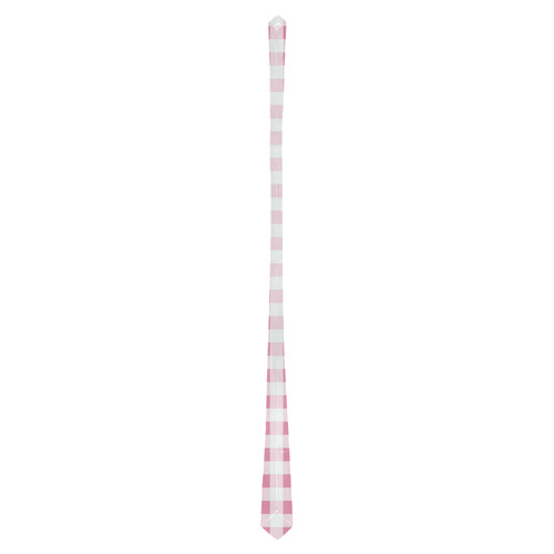 Petal Pink Gingham Classic Necktie (Two Sides)