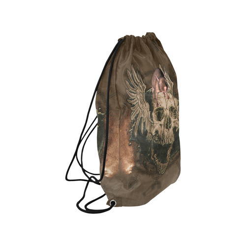 Awesome skull with rat Small Drawstring Bag Model 1604 (Twin Sides) 11"(W) * 17.7"(H)