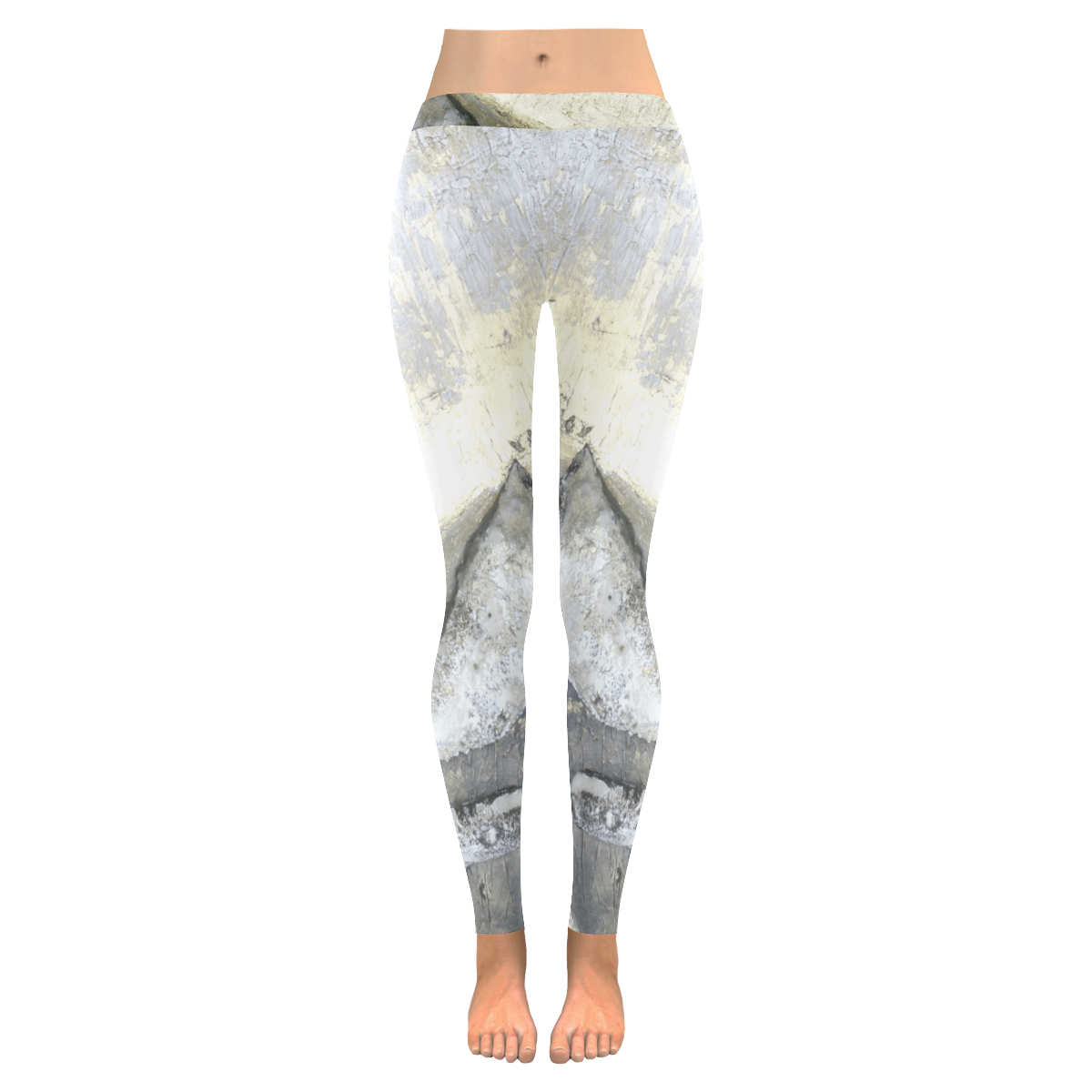 abstract terrain Women's Low Rise Leggings (Invisible Stitch) (Model L05)
